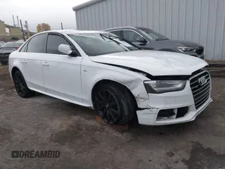 2014 Audi A4 Premium with VIN WAUBFAFL6EA030827, listed as a IAAI auction lot 40898053 with 130,586 mi miles. Bid and sale history available at carsss.com. Image 1.