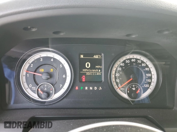 2015 Ram 1500 Express with VIN 3C6RR6KT4FG687339, listed as a Copart auction lot 48102595 with 164,111 mi miles and Salvage title. Bid and sale history available at DreamBid. Image 9.