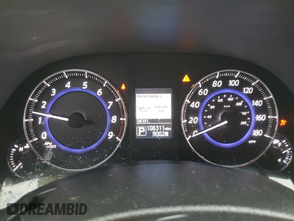 2017 Infiniti QX70 with VIN JN8CS1MW7HM410458, listed as a Copart auction lot 43272385 with 106,311 mi miles and Salvage title. Bid and sale history available at DreamBid. Image 9.