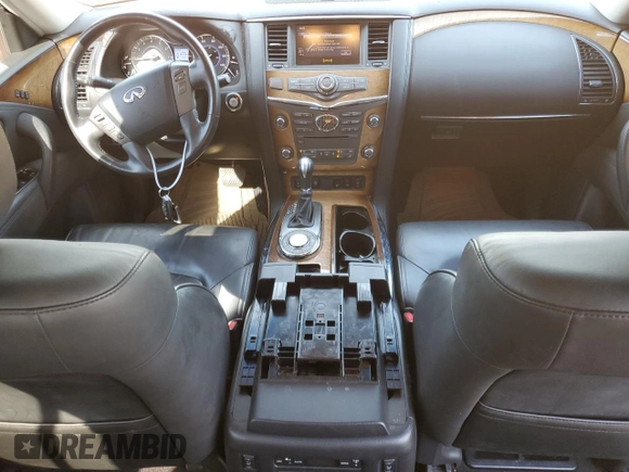 2012 Infiniti QX56 7-passenger with VIN JN8AZ2NF8C9515139, listed as a Copart auction lot 77578344 with 81,886 mi miles and Salvage Title. Bid and sale history available at carsss.com. Image 8.