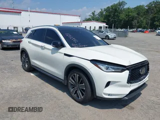 2022 Infiniti QX50 Luxe z VIN 3PCAJ5BB3NF111275, wystawiony jako IAAI lot #42817169 z przebiegiem Nie podano mil oraz . Historia ofert i sprzedaży dostępna na DreamBid. Obrazek 1.