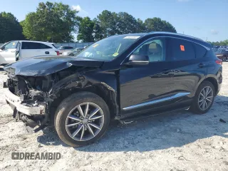 2019 Acura RDX Technology with VIN 5J8TC1H57KL002938, listed as a Copart auction lot 59406565 with 126,296 mi miles and Salvage title. Bid and sale history available at DreamBid. Image 1.