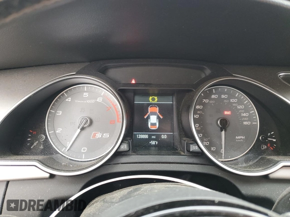 2015 Audi S5 Premium Plus with VIN WAUGGAFR3FA005148, listed as a Copart auction lot 52373864 with 139,866 mi miles and Salvage Title. Bid and sale history available at carsss.com. Image 9.