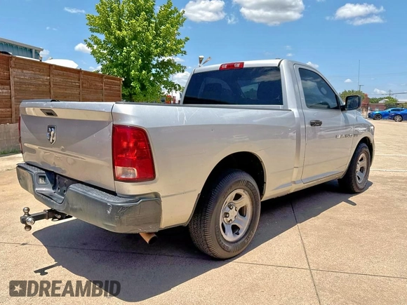 2012 Ram 1500 Express with VIN 3C6JD6AT9CG280092, listed as a Copart auction lot 63375375 with 222,501 mi miles and Clean title. Bid and sale history available at DreamBid. Image 4.