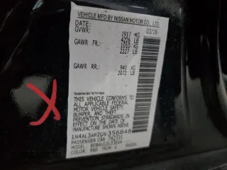 2016 Nissan Altima S with VIN 1N4AL3AP2GN356848, listed as a Copart auction lot 63687955 with 103,606 mi miles and Salvage title. Bid and sale history available at DreamBid. Image 12.