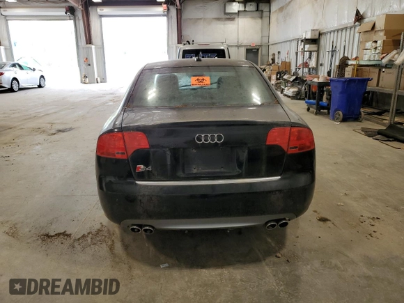 2006 Audi S4 z VIN WAUGL78E66A031851, wystawiony jako Copart lot #58134615 z przebiegiem Nie podano mil oraz Tytuł czysty. Historia ofert i sprzedaży dostępna na DreamBid. Obrazek 6.
