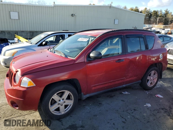 2007 Jeep Compass Sport with VIN 1J8FF47W27D136703, listed as a Copart auction lot 45460315 with 185,776 mi miles and Salvage Title. Bid and sale history available at carsss.com. Image 1.