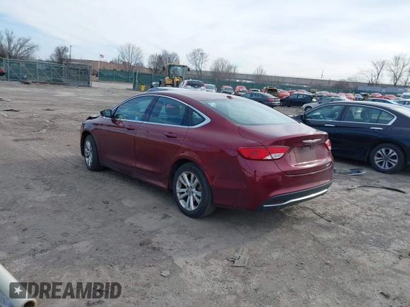 2015 Chrysler 200 Limited with VIN 1C3CCCAB5FN724790, listed as a IAAI auction lot 41602194 with 93,708 mi miles. Bid and sale history available at carsss.com. Image 3.