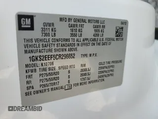 2012 GMC Yukon Denali with VIN 1GKS2EEF5CR296652, listed as a Copart auction lot 70708164 with 164,155 mi miles and Clean Title. Bid and sale history available at carsss.com. Image 14.