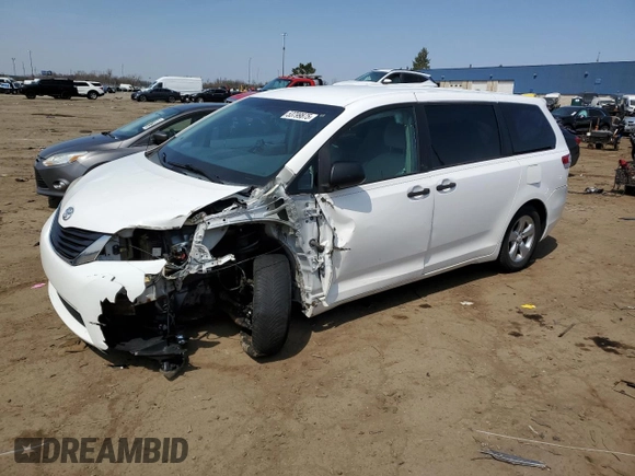 2011 Toyota Sienna with VIN 5TDZK3DC7BS016221, listed as a Copart auction lot 53799875 with 155,760 mi miles and Clean Title. Bid and sale history available at carsss.com. Image 1.