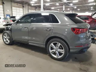 2020 Audi Q3 S line Premium with VIN WA1DECF36L1008005, listed as a Copart auction lot 85066374 with 77,190 mi miles and Salvage Title. Bid and sale history available at carsss.com. Image 2.