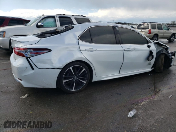 2019 Toyota Camry XSE with VIN 4T1B61HK4KU766467, listed as a Copart auction lot 57965424 with 55,525 mi miles and Salvage Title. Bid and sale history available at carsss.com. Image 3.