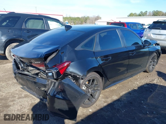2025 Honda Civic Sport with VIN 2HGFE2F51SH525286, listed as a IAAI auction lot 41592317 with 3,554 mi miles and . Bid and sale history available at DreamBid. Image 4.