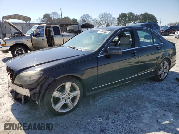 2011 Mercedes-Benz C 300 Sport with VIN WDDGF5EB8BA420273, listed as a Copart auction lot 46604535 with 155,943 mi miles and Salvage Title. Bid and sale history available at DreamBid. Image 1.