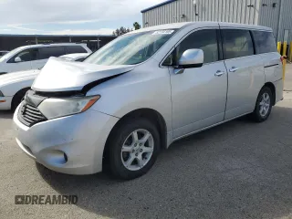 2014 Nissan Quest S with VIN JN8AE2KP6E9102325, listed as a Copart auction lot 52734185 with 147,415 mi miles and Salvage Title. Bid and sale history available at carsss.com. Image 1.