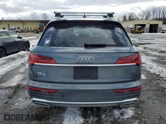 2023 Audi Q5 S line Premium with VIN WA1GAAFY3P2041102, listed as a Copart auction lot 45339405 with 0 mi miles and Salvage Title. Bid and sale history available at carsss.com. Image 6.