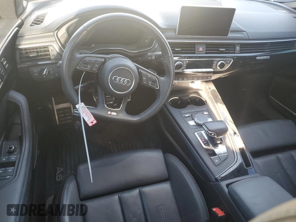 2019 Audi A5 Sportback Premium Plus with VIN WAUENCF57KA047483, listed as a Copart auction lot 76003493 with 48,528 mi miles. Bid and sale history available at carsss.com. Image 8.