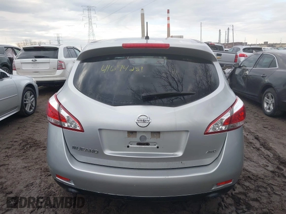 2012 Nissan Murano SL with VIN JN8AZ1MW3CW220060, listed as a IAAI auction lot 41674281 with 135,030 mi miles and . Bid and sale history available at DreamBid. Image 17.