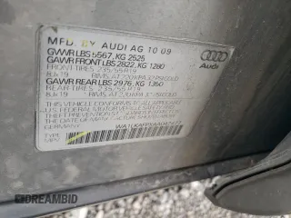 2010 Audi Q5 Premium Plus with VIN WA1LKAFPXAA047477, listed as a Copart auction lot 61100405 with 126,396 mi miles and Salvage title. Bid and sale history available at DreamBid. Image 13.