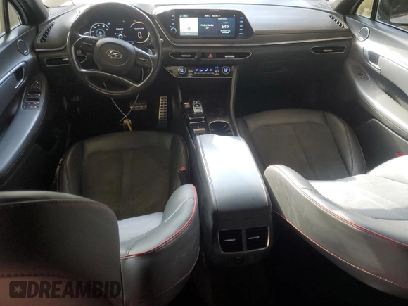 2021 Hyundai Sonata SEL Plus with VIN 5NPEJ4J29MH073659, listed as a Copart auction lot 51377955 with 110,800 mi miles and Salvage Title. Bid and sale history available at DreamBid. Image 8.