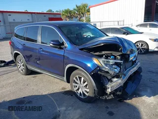 2019 Honda Pilot EX-L with VIN 5FNYF5H50KB027296, listed as a IAAI auction lot 41562554 with 57,726 mi miles and . Bid and sale history available at carsss.com. Image 1.