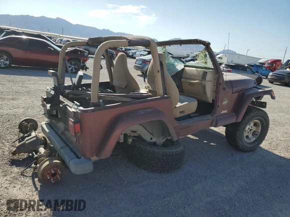 2002 Jeep Wrangler Sahara with VIN 1J4FA59S72P706380, listed as a Copart auction lot 56365355 with 282,467 mi miles and Clean title. Bid and sale history available at DreamBid. Image 3.
