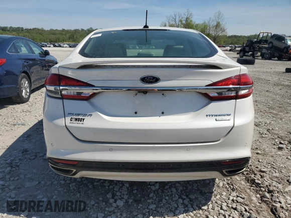 2017 Ford Fusion Titanium с VIN 3FA6P0K93HR120765, выставлен на аукционе Copart как лот 54219525 с пробегом Не указан миль и Чистый • Clean title. История ставок и продаж доступна на DreamBid. Изображение 6.