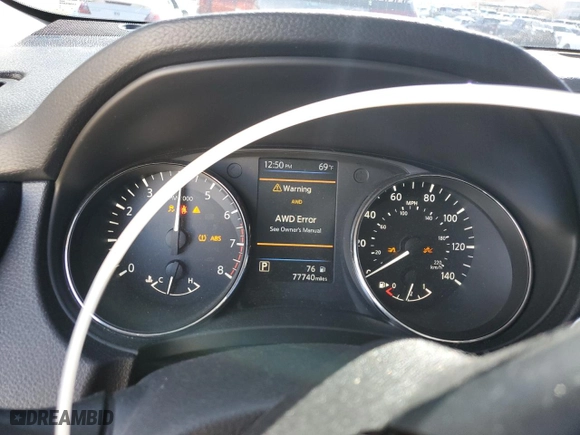 2019 Nissan Rogue SV with VIN 5N1AT2MV0KC743428, listed as a Copart auction lot 46267955 with 77,740 mi miles and Salvage Title. Bid and sale history available at carsss.com. Image 9.