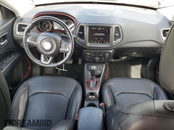 2021 Jeep Compass Trailhawk with VIN 3C4NJDDB1MT598484, listed as a Copart auction lot 55997655 with 25,257 mi miles and Salvage title. Bid and sale history available at DreamBid. Image 8.