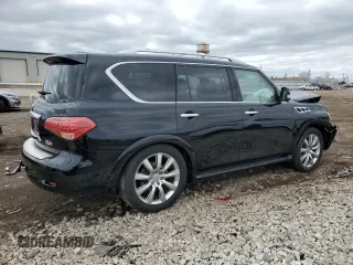 2012 Infiniti QX56 7-passenger z VIN JN8AZ2NE5C9021621, wystawiony jako Copart lot #53484825 z przebiegiem 139 453 mil mil oraz Szkoda całkowita • Salvage title. Historia ofert i sprzedaży dostępna na DreamBid. Obrazek 3.