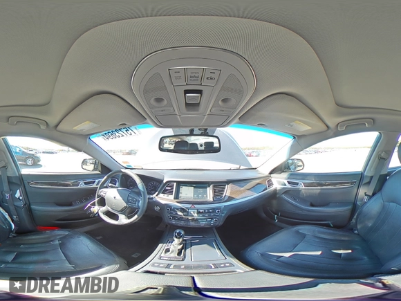 2015 Hyundai Genesis 3.8L with VIN KMHGN4JE4FU100178, listed as a Copart auction lot 75723694 with 112,114 mi miles and Salvage Title. Bid and sale history available at carsss.com. Image 13.