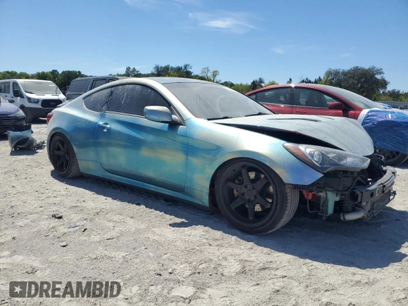 2013 Hyundai Genesis Coupe R-Spec with VIN KMHHT6KD2DU086838, listed as a Copart auction lot 50589725 with 111,473 mi miles and Non repairable. Bid and sale history available at DreamBid. Image 4.