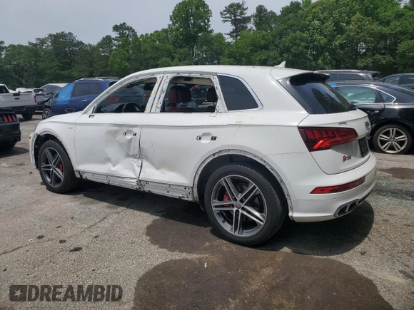 2018 Audi SQ5 Premium Plus с VIN WA1A4AFYXJ2051386, выставлен на аукционе Copart как лот 56706155 с пробегом 93 947 миль миль и Списание • Salvage title. История ставок и продаж доступна на DreamBid. Изображение 2.