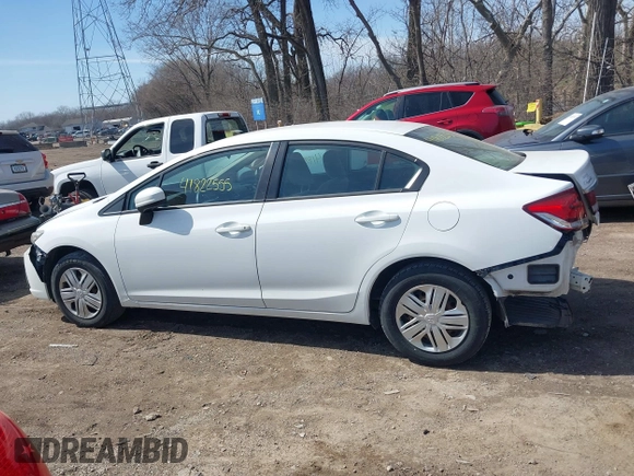 2015 Honda Civic LX with VIN 19XFB2F50FE051369, listed as a IAAI auction lot 41822555 with 87,523 mi miles. Bid and sale history available at carsss.com. Image 15.