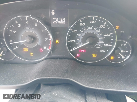 2010 Subaru Legacy 2.5i with VIN 4S3BMAA68A1237126, listed as a IAAI auction lot 42448466 with 257,660 mi miles and . Bid and sale history available at DreamBid. Image 7.