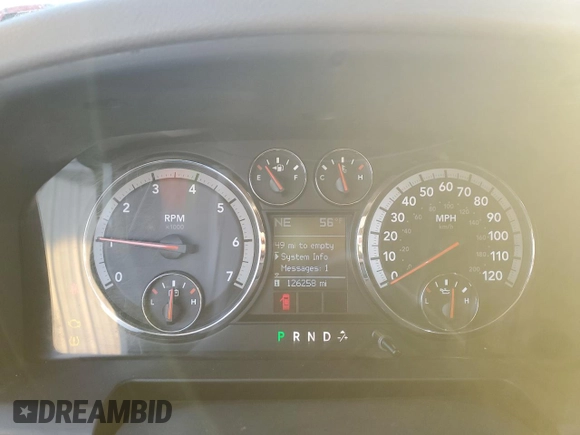 2009 Dodge 1500 SLT with VIN 1D3HB18P39S796191, listed as a Copart auction lot 48573445 with 126,258 mi miles and Salvage Title. Bid and sale history available at carsss.com. Image 9.
