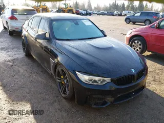 2015 BMW M3 with VIN WBS3C9C5XFP804962, listed as a IAAI auction lot 41862128 with 88,948 mi miles. Bid and sale history available at carsss.com. Image 1.