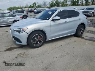 2021 Alfa Romeo Stelvio Ti z VIN ZASPAKBNXM7D03145, wystawiony jako Copart lot #54486365 z przebiegiem 34 139 mil mil oraz Szkoda całkowita • Salvage title. Historia ofert i sprzedaży dostępna na DreamBid. Obrazek 1.