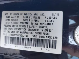 2015 Acura TLX Technology z VIN 19UUB1F58FA012180, wystawiony jako IAAI lot #41898569 z przebiegiem 72 265 mil mil oraz . Historia ofert i sprzedaży dostępna na DreamBid. Obrazek 9.