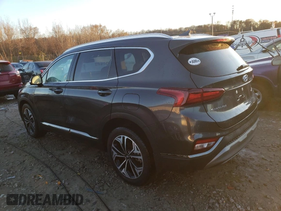 2020 Hyundai Santa Fe Limited with VIN 5NMS5CAA9LH234287, listed as a Copart auction lot 81342104 with 13,639 mi miles and Salvage Title. Bid and sale history available at carsss.com. Image 2.