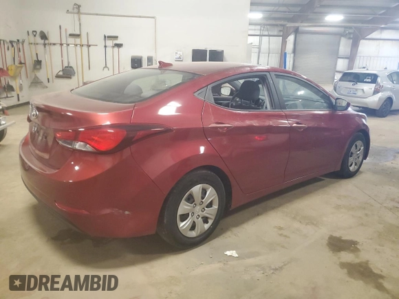 2016 Hyundai Elantra SE with VIN 5NPDH4AEXGH682832, listed as a Copart auction lot 57138045 with 90,948 mi miles and Salvage title. Bid and sale history available at DreamBid. Image 3.