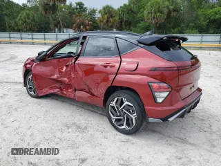 2024 Hyundai Kona N Line with VIN KM8HA3A36RU041051, listed as a Copart auction lot 59890474 with 2,910 mi miles and Salvage Title. Bid and sale history available at carsss.com. Image 2.