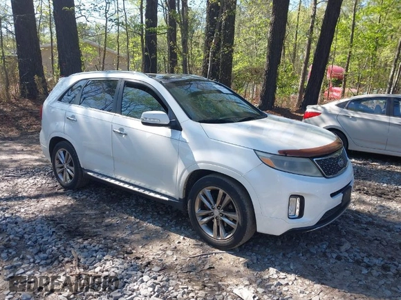 2014 Kia Sorento SX with VIN 5XYKW4A72EG492736, listed as a IAAI auction lot 42009349 with 165,492 mi miles. Bid and sale history available at carsss.com. Image 1.