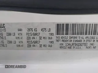 2016 Jeep Patriot Latitude with VIN 1C4NJRFBXGD627551, listed as a IAAI auction lot 41716065 with 140,000 mi miles. Bid and sale history available at carsss.com. Image 9.