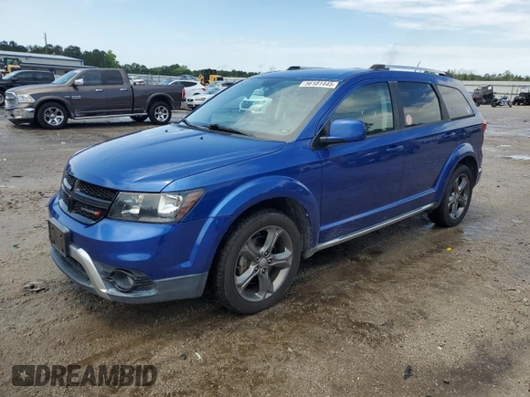 2015 Dodge Journey Crossroad with VIN 3C4PDCGG4FT605710, listed as a Copart auction lot 56181445 with 57,297 mi miles and Salvage title. Bid and sale history available at DreamBid. Image 1.