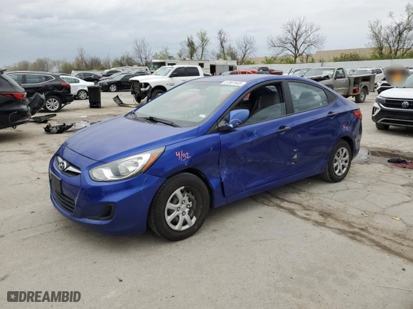 2012 Hyundai Accent GLS with VIN KMHCT4AE9CU042665, listed as a Copart auction lot 51507645 with 110,753 mi miles and Salvage Title. Bid and sale history available at carsss.com. Image 1.