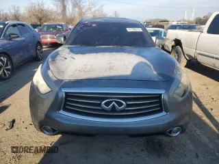 2014 Infiniti QX70 with VIN JN8CS1MU0EM452061, listed as a Copart auction lot 41790215 with 122,408 mi miles and Salvage Title. Bid and sale history available at DreamBid. Image 5.