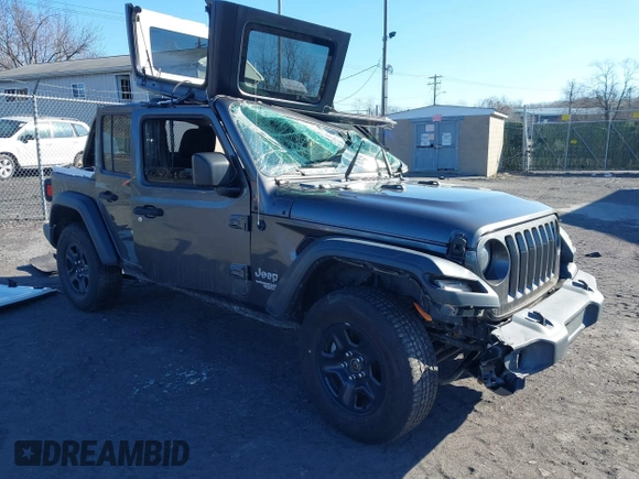 2019 Jeep Wrangler Unlimited Sport S with VIN 1C4HJXDG7KW572294, listed as a IAAI auction lot 41607986 with 61,734 mi miles and . Bid and sale history available at DreamBid. Image 1.