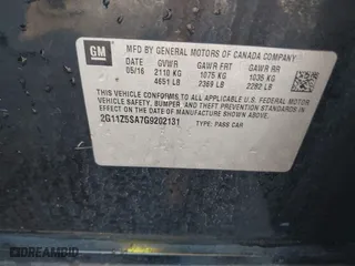 2016 Chevrolet Impala LS with VIN 2G11Z5SA7G9202131, listed as a IAAI auction lot 41748538 with 240,066 mi miles. Bid and sale history available at carsss.com. Image 9.