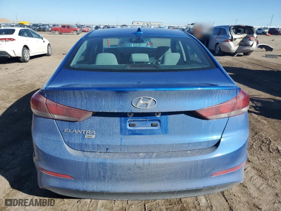 2017 Hyundai Elantra SE with VIN KMHD74LF2HU096041, listed as a Copart auction lot 47061765 with 97,943 mi miles and Salvage Title. Bid and sale history available at carsss.com. Image 6.